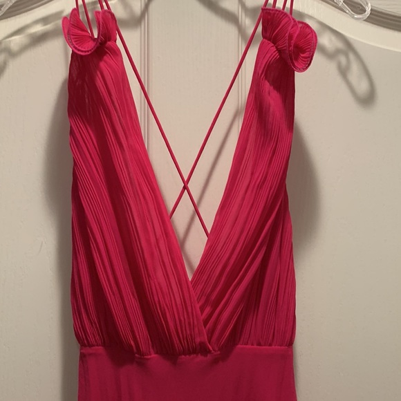 Zara pink pleated midi dress - Picture 4 of 10